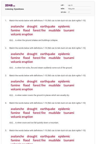 Listening: Eyewitness