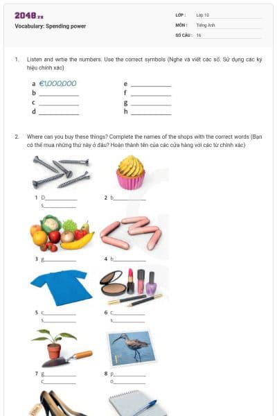 Vocabulary: Spending power