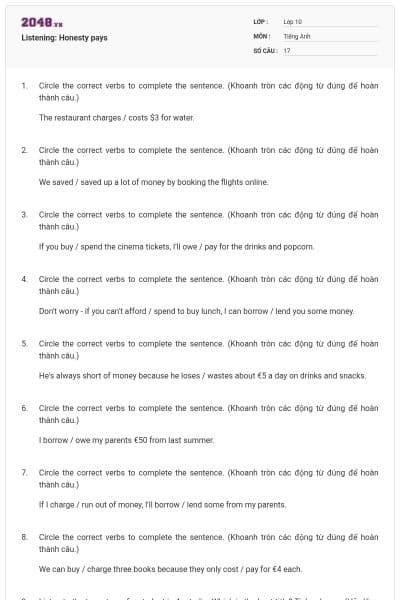 Listening: Honesty pays