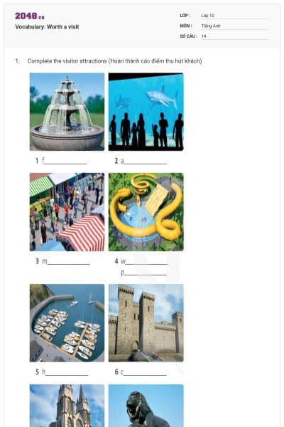 Vocabulary: Worth a visit