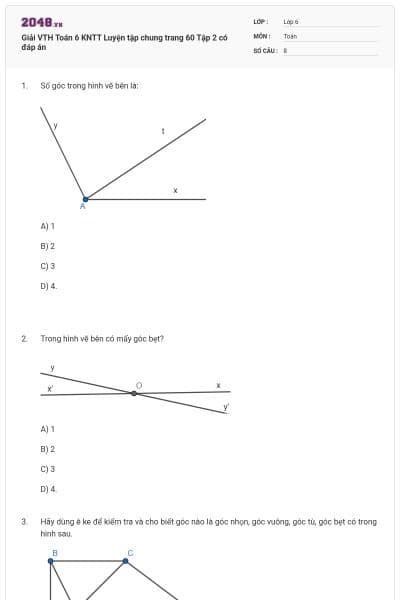 Giải VTH Toán 6 KNTT Luyện tập chung trang 60 Tập 2 có đáp án