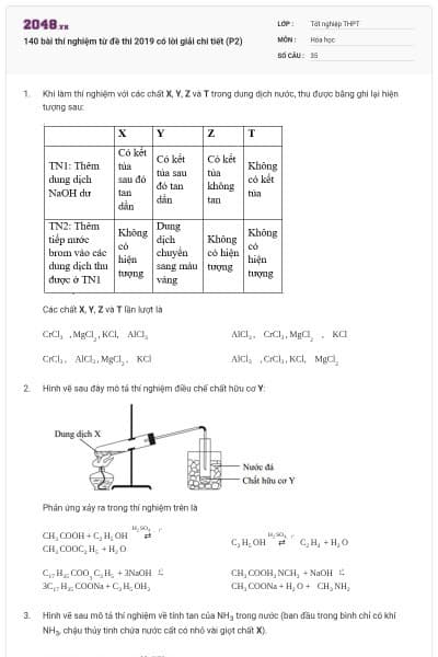 140 bài thí nghiệm từ đề thi 2019 có lời giải chi tiết (P2)