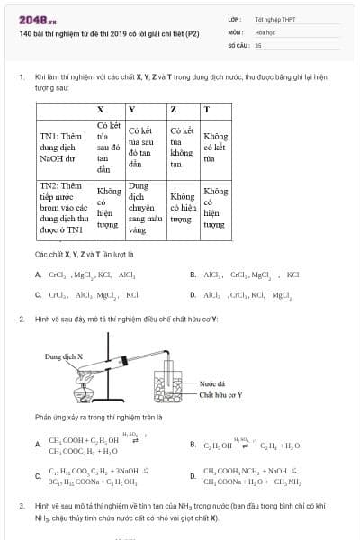 140 bài thí nghiệm từ đề thi 2019 có lời giải chi tiết (P2)