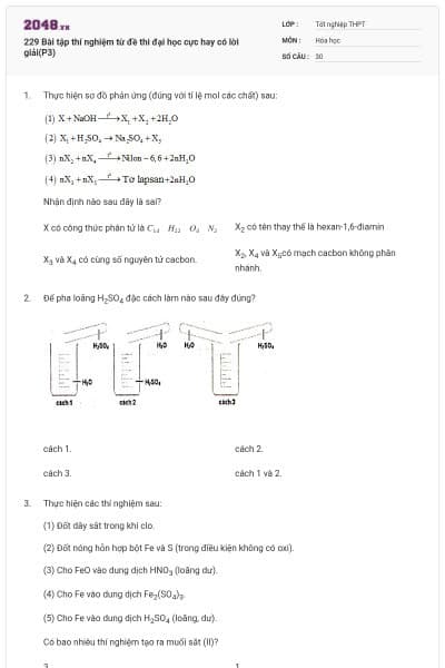 229 Bài tập thí nghiệm từ đề thi đại học cực hay có lời giải(P3)