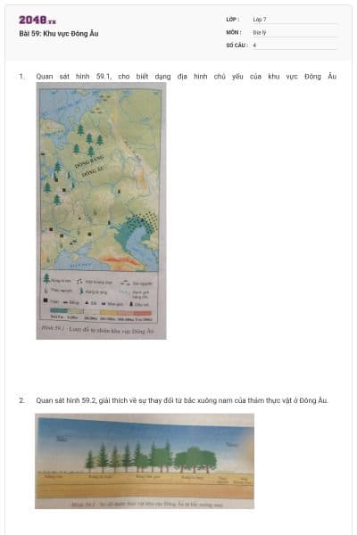 Bài 59: Khu vực Đông Âu