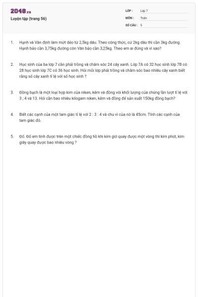 Luyện tập (trang 56)