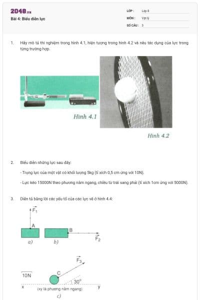 Bài 4: Biểu diễn lực