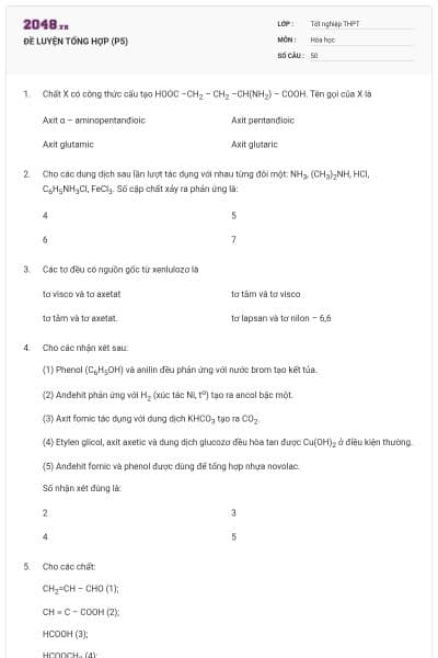 ĐỀ LUYỆN TỔNG HỢP (P5)