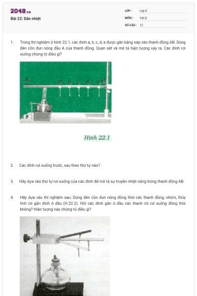 Bài 22: Dẫn nhiệt