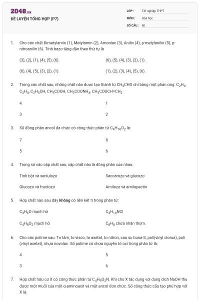 ĐỀ LUYỆN TỔNG HỢP (P7)