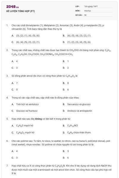 ĐỀ LUYỆN TỔNG HỢP (P7)