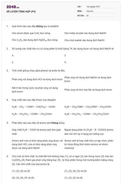 ĐỀ LUYỆN TỔNG HỢP (P4)