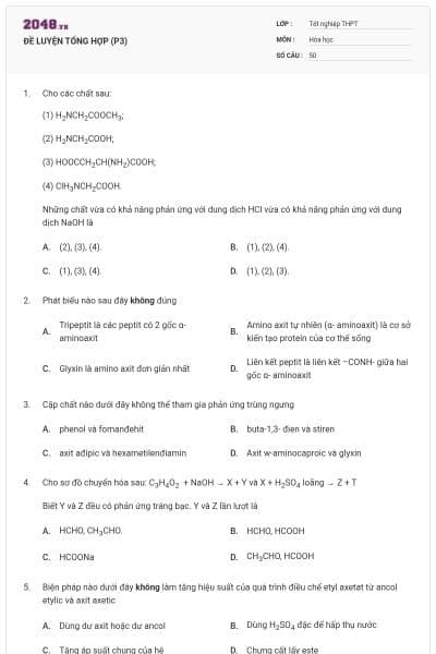 ĐỀ LUYỆN TỔNG HỢP (P3)