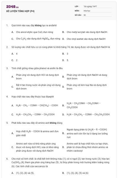 ĐỀ LUYỆN TỔNG HỢP (P4)