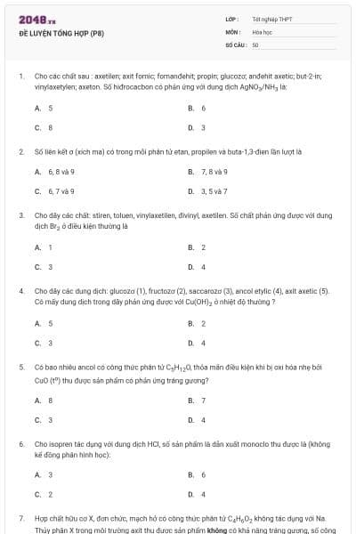 ĐỀ LUYỆN TỔNG HỢP (P8)