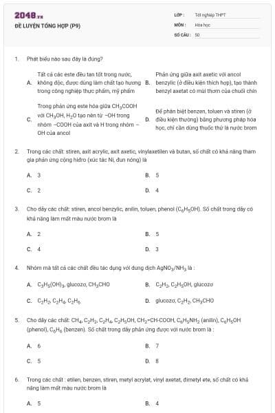 ĐỀ LUYỆN TỔNG HỢP (P9)