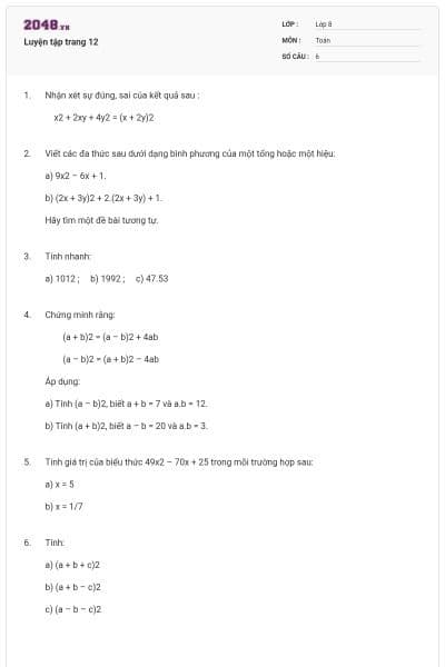 Luyện tập trang 12