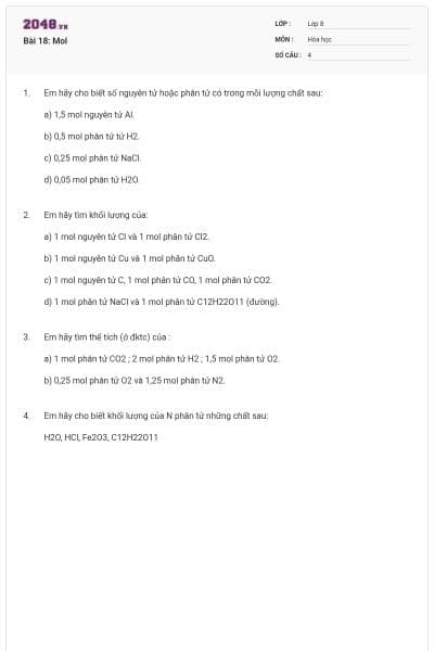 Bài 18: Mol
