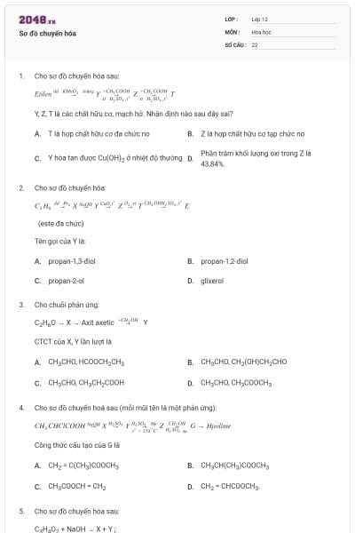 Sơ đồ chuyển hóa