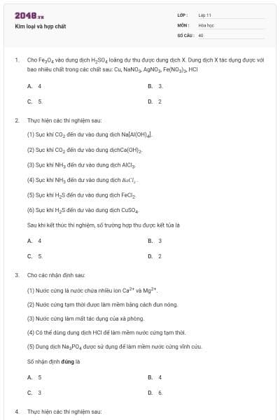 Kim loại và hợp chất