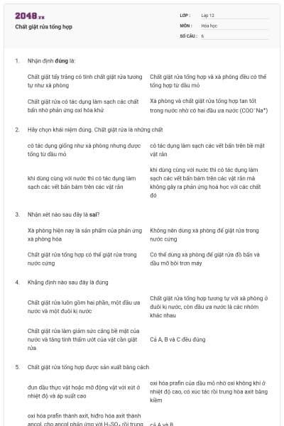 Chất giặt rửa tổng hợp