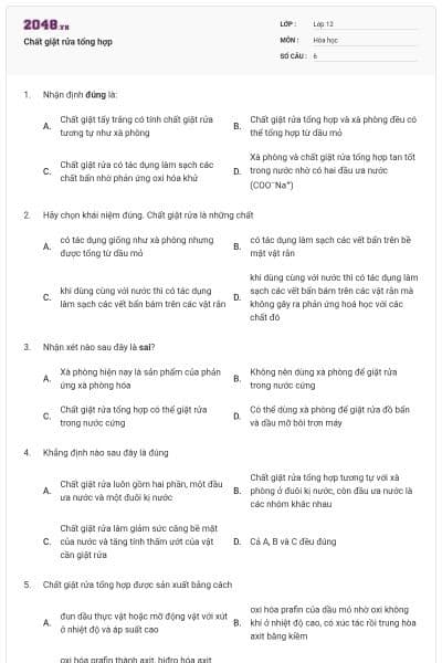 Chất giặt rửa tổng hợp