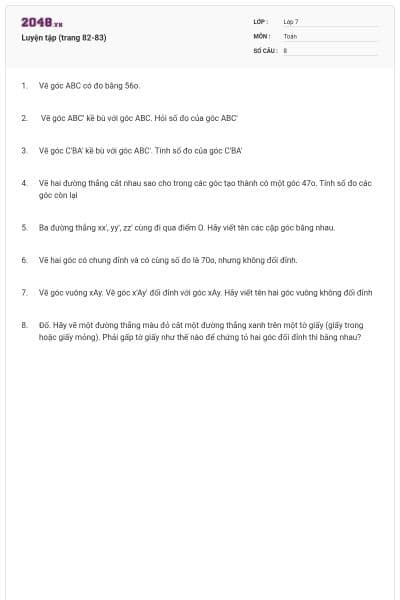 Luyện tập (trang 82-83)