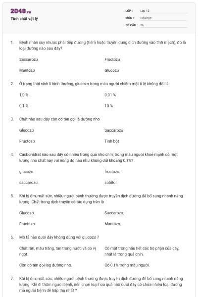 Tính chất vật lý