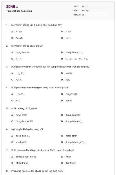 Tính chất hóa học chung