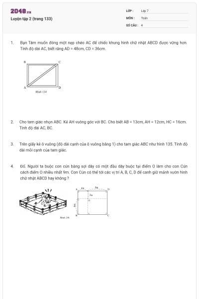Luyện tập 2 (trang 133)