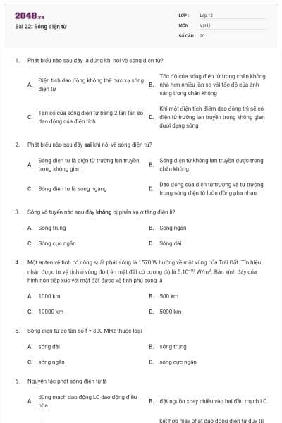 Bài 22: Sóng điện từ