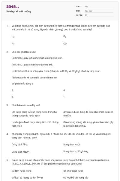 Hóa học và môi trường