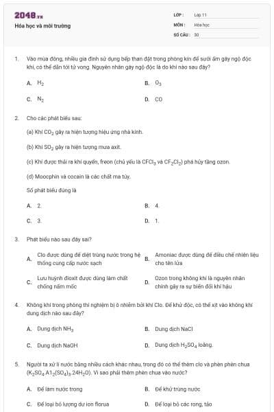 Hóa học và môi trường