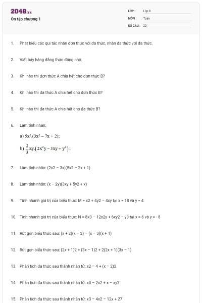 Ôn tập chương 1