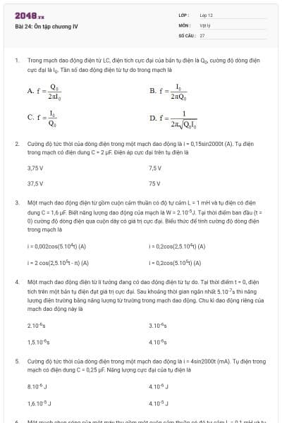 Bài 24: Ôn tập chương IV