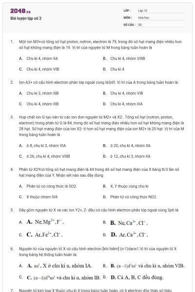 Bài luyện tập số 2