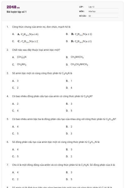 Bài luyện tập số 1