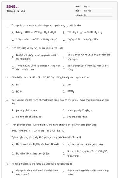 Bài luyện tập số 2