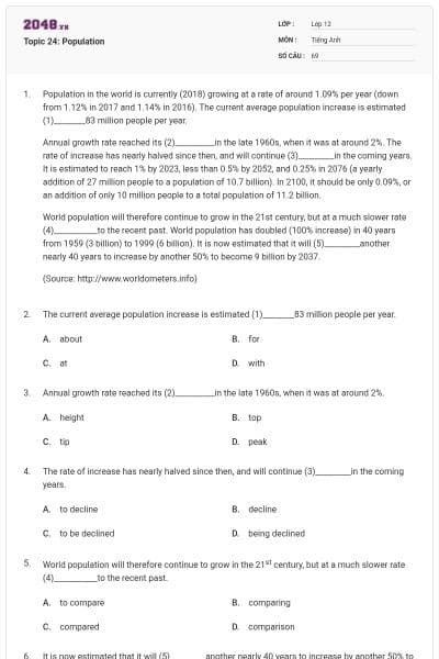 Topic 24: Population