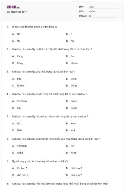 Bài luyện tập số 4