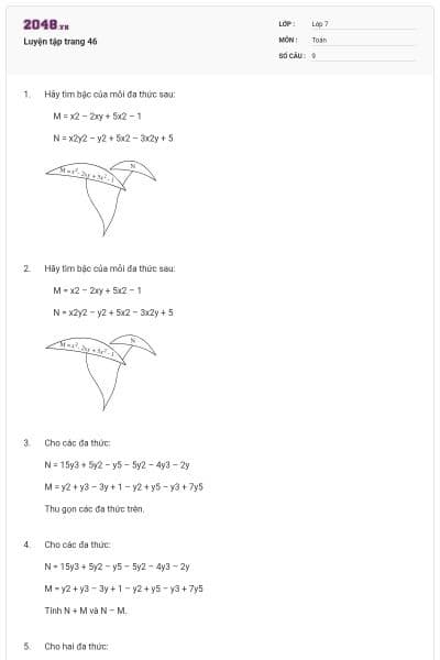 Luyện tập trang 46