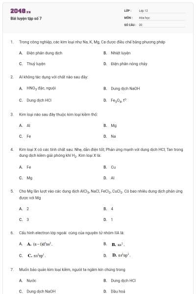 Bài luyện tập số 7