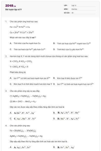 Bài luyện tập số 9