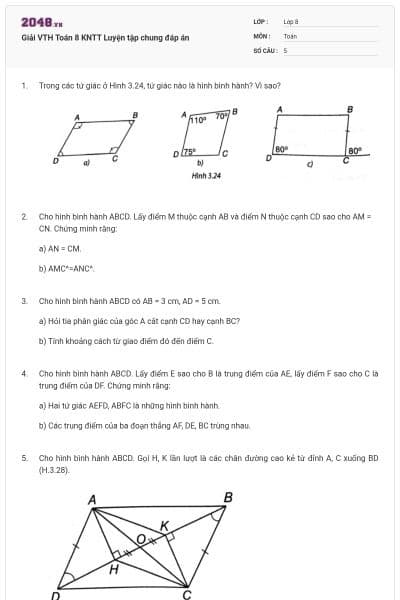 Giải VTH Toán 8 KNTT Luyện tập chung đáp án