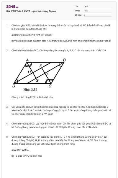 Giải VTH Toán 8 KNTT Luyện tập chung đáp án
