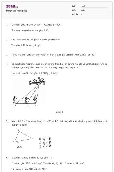 Luyện tập (trang 56)