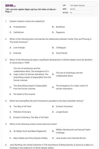 100+ câu trắc nghiệm Ngôn ngữ học đối chiếu có đáp án - Phần 3