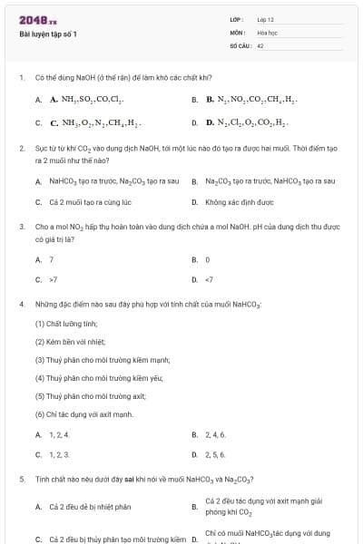 Bài luyện tập số 1