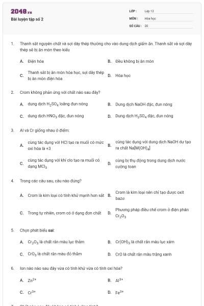 Bài luyện tập số 2