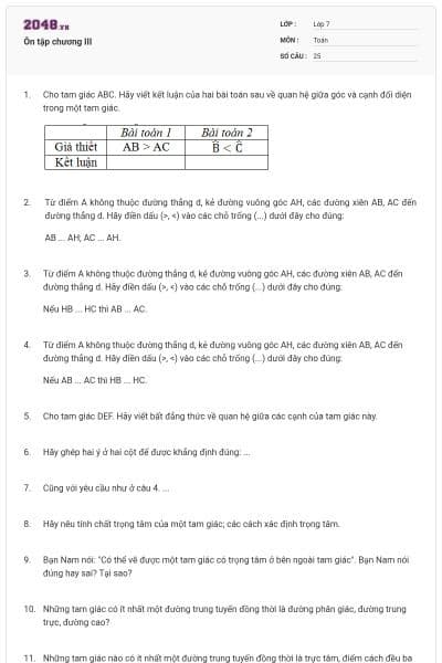 Ôn tập chương III